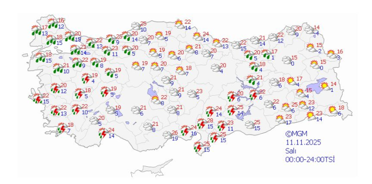 Yeni haftada sıcaklık düşüyor, sağanak geliyor